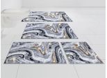 Badematte OTTO HOME "Gloria" Gr. 4, grau (grau, goldfarben), H:20mm, Polyacryl, Badematten, Badematte, goldfarbene Akzente durch Glitzer-Garn, Marmor-Design, Made in Europe