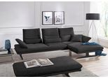 Ecksofa W.SCHILLIG "broadway, Designsofa mit tollem Sitzkomfort", grau (anthrazit s37), B:291cm H:94cm T:164cm, Stoff S37 (100% Polyester): Luxus-Microfaser in Lederoptik, Sofas, Ecksofa, Sitztiefenverstellung, Kopfteil- & Seitenteilverstellung, Breite 291cm