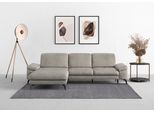 Ecksofa SIT & MORE "Cabana L-Form", grau (steel), B:301cm H:84cm T:195cm, 95% Polyester, 5% Polyamid, Sofas, Ecksofa, Recamiere, wahlweise mit Sitztiefen-, Armlehnen- und Kopfteilfunktion