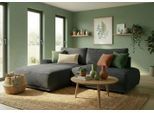 Ecksofa TRENDMANUFAKTUR "Fordon II, Schlafsofa mit Bettkasten, Couch in L-Form, Breite 250 cm", grau (anthrazit), B:250cm H:82cm T:167cm, 100% Polyester, Sofas, Ecksofa, in Struktur fein LEO, haustierfreundlich, anthrazit, Armlehne links
