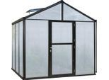 Gewächshaus VITAVIA "Zeus 6200", schwarz, B:258,4cm H:250,4cm T:242cm, Gewächshäuser, Gewächshaus, besonders stabile Alu-Profile, 10 mm Hohlkammerplatten