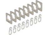 Gardinenring LIEDECO Gr. 1, grau (chromfarben), Ø:1,6cm, Metall, Gardinenbefestigungen, Gardinenring, eckig, für Gardinenstangen Ø 16 mm