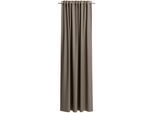 Verdunkelungsvorhang NEUTEX FOR YOU "INSULA", braun (braungrau), Gardinen, 155cm, Multifunktionsband, 140cm, Polyester, Verdunkelungsvorhang, Uni-Dimout für starke Verdunklung, nach Maß, B:140cm H:155cm