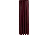 Verdunkelungsvorhang NEUTEX FOR YOU "INSULA", rot (bordeaux), Gardinen, 220cm, Multifunktionsband, 140cm, Polyester, Verdunkelungsvorhang, Uni-Dimout für starke Verdunklung, nach Maß, B:140cm H:220cm