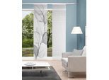 Schiebegardine VISION S "YULE", grau, B:60cm H:260cm, Polyester, Polyester, Gardinen, Schiebegardine, digital bedruckt