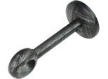 Gardinenstangenhalter LIEDECO "Träger, Wandhalter 1-läufig "Esperanca" für 16 mm Stangen" Gr. 1, silber (silberfarben, schwarz), H:3cm L:9,4cm, Gardinenstangenhalterungen, Gardinenstangenhalter, Träger, Wandhalter