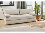 Schlafsofa JOCKENHÖFER GRUPPE "Derby, B: 201 cm, Liegefl. 160x200 cm, Dauerschläfer", beige (natur), B:201cm T:110cm, Korpus: 100% Polyester;Kissen: 100% Polyester, Sofas, Schlafsofa, mit Bettfunktion, Bettkasten & Topper, Tonnentaschenfederkern