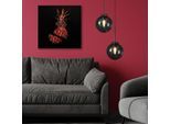 Acrylglasbild OTTO HOME "Ananas - Acrylbilder mit Blattgold veredelt", rot (farbe bild(er): rot), B:40cm H:40cm, Bilder, Acrylglasbild, Rote Farbvariante, Handgearbeitet, Gerahmt, Edel