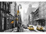 Leinwandbild OTTO HOME "New York", bunt (farbe bild(er): grau, gelb), B:120cm H:80cm T:2cm, Canvas, Holzrahmen, Bilder, Leinwandbild, Premium-Leinwandstoff, Handarbeit aus Deutschland, 120x80cm