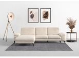 Ecksofa SIT & MORE "Cabana L-Form", beige (creme), B:301cm H:84cm T:195cm, 100% Polyester, Sofas, Ecksofa, Recamiere, wahlweise mit Sitztiefen-, Armlehnen- und Kopfteilfunktion