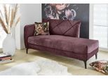 Recamiere JOCKENHÖFER GRUPPE "Novara, B: 165 cm", lila (aubergine), B:165cm H:86cm T:85cm, Korpus: 100% Polyester;Zierkissen: 70% Polyester, 30% Baumwolle, Sofas, Recamiere, mit attraktiver Steppung, Rauten-Biesennähte & Zierkissen