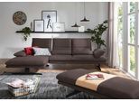 Ecksofa W.SCHILLIG "broadway, Designsofa mit tollem Sitzkomfort", braun (mocca s37), B:291cm H:94cm T:164cm, Stoff S37 (100% Polyester): Luxus-Microfaser in Lederoptik, Sofas, Ecksofa, Sitztiefenverstellung, Kopfteil- & Seitenteilverstellung, Breite 291cm