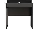 Schreibtisch OTTO HOME "Moid, Computertisch in modernem Design", schwarz matt, B:80cm H:85cm T:54cm, Tische, Schreibtisch, Breite 80 cm, mit Schublade, Kabeldurchlass & Metallkufe