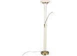 REALITY LEUCHTEN LED Stehlampe "Orson", grau (messingfarben), 1, H: 180cm, Leuchten, Getrennt schaltbar,integrierter Dimmer,Memory Funktion, LED Stehlampe