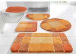 Badematte OTTO HOME "Pia, Badvorleger, Badezimmer Teppich" Gr. 1, orange (terra), H:20mm, Polyester, Badematten, Badematte, Badteppich, karierte Badematten, rechteckig, rund & als 3-tlg. Set