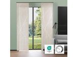 Schiebegardine NEUTEX FOR YOU "BEAM" Gr. 1, grau (taupe), B:60cm H:245cm, Polyester, Gardinen, Schiebegardine, Abstraktes Muster