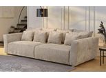 Big-Sofa JOCKENHÖFER GRUPPE "Gulliver, B: 298 cm", beige (beige, grau), B:298cm T:137cm, Korpus: 100% Polyester;Kissen: 45% Polyacryl, 24% Leinen, 19% Polyester, 12% Leinen, Sofas, Big-Sofa, mit Zierkissen, Federkernpolsterung für angenehmen Sitzkomfort