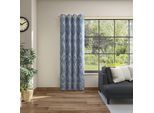 Vorhang NEUTEX FOR YOU "Arosa Eco" Gr. 1, blau (jeansblau), B:146cm H:245cm, Baumwolle, Polyester, Gardinen, Vorhang