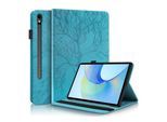 Für Samsung Galaxy Tab S10 Plus / S9 Plus Kunstleder Tasche Blau