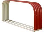 Kaminholzregal VITAVIA "Lignum 401, flach", rot, B:209,6cm H:99,8cm T:40,1cm, Metall, Kaminholzlager, Kaminholzregal, BxTxH: 210x40x100 cm