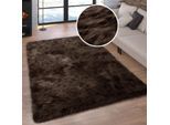Hochflor-Teppich OTTO HOME "Valeria, Fellteppich, kuschelig, flauschig" Gr. 3, braun, B:120cm H:60mm L:180cm, Kunstfaser, Teppiche, Hochflor-Teppich, Kunstfell, weiche Teppiche, Wohnzimmer, Schlafzimmer, Esszimmer