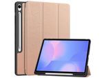 Für Samsung Galaxy Tab S10 FE Plus 3folt Wake Tasche Hülle Rose Gold