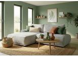 Ecksofa TRENDMANUFAKTUR "Fordon II, Schlafsofa mit Bettkasten, Couch in L-Form, Breite 250 cm", braun (schlamm), B:250cm H:82cm T:167cm, 100% Polyester, Sofas, Ecksofa, in Struktur fein LEO, haustierfreundlich, schlamm, Armlehne links