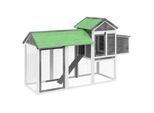 VidaXL Hühnerstall 193 x 65 x 117 cm (L x B x H) grau