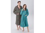 Unisex-Bademantel OTTO HOME "Regona, Hotelbademantel, Morgenmantel, Standardlänge & Überlänge" Gr. XL, grau (anthrazit), L:125cm, Veloursfrottier, Hausmäntel, Unisex-Bademantel, Damen & Herren, mit Taschen, flauschig, weich, Velours, Sauna & Spa