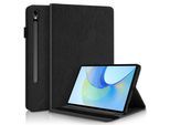 Für Samsung Galaxy Tab S10 FE Plus Kunstleder Baum Tasche Schwarz