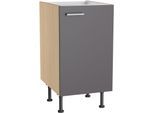 Spülenschrank KOCHSTATION "KS-Lucy", anthrazit, eiche hell, B:45cm H:87cm T:58,1cm, Schränke, Spülenschrank, Breite 45 cm, mit 1 Tür, höhenverstellbare Füße, Soft-Close