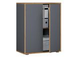 Aktenschrank VCM "Büroschrank Aktenschrank Sideboard Salia 2fach", schwarz (anthrazit), B:60cm T:33cm, Obermaterial: 100% Holz Wood., Schränke, Aktenschrank