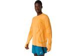 Laufshirt ASICS "ROAD SEAMLESS LS TOP", Herren, Gr. M, yamabuki, Obermaterial: 65% Polyamid, 35% Polyester, normal, Rundhals, Shirts Laufshirt