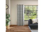 Vorhang NEUTEX FOR YOU "Arosa Eco" Gr. 1, grau (silbergrau), B:146cm H:245cm, Baumwolle, Polyester, Gardinen, Vorhang