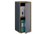 Aktenschrank VCM "Büroschrank Aktenschrank Sideboard Salia 2fach", schwarz (anthrazit), B:30cm T:33cm, Obermaterial: 100% Holz Wood., Schränke, Aktenschrank
