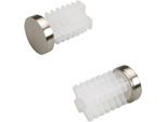 Gardinenstangen-Endstück LIEDECO, silber (edelstahlfarben), Ø:2,8cm, Gardinenstangenendstücke, Gardinenstangen-Endstück, für Gardinenstange Ø 28 mm