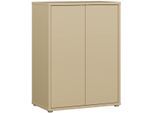 Kommode FORTE "Alice Springs. Kommode, 2 Türen, B/H/T 74,5/99,1/41,5 cm", beige (buttergelb), B:74,5cm H:99,1cm T:41,5cm, Holzwerkstoff, Sideboards, Kommode, Türen grifflos, Push to open