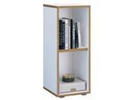 Bücherregal VCM "Holz Büro Regal Bücher Ordner Aktenregal Salia 2f", weiß, B:30cm T:33cm, Regale, Bücherregal