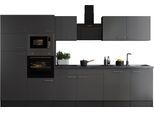Küchenzeile RESPEKTA "Oliver", küche: grau, front: grau, korpus: grau matt, arbeitsplatte: granit optik, B:340cm H:205cm T:60cm, Komplettküchen-Sets, Küchenzeile, Breite 340 cm, 90 cm Arbeitshöhe, in exklusiver Konfiguration für OTTO