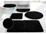 Badematte OTTO HOME "Sanremo, Badvorleger, Badezimmer Teppich, sehr weich" Gr. 5, schwarz, H:30mm, Polyester, Badematten, Badematte, Badteppich, unifarben, rechteckig, rund & als 3-tlg. Set erhältlich