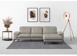 Ecksofa SIT & MORE "Cabana L-Form", grau (steel), B:301cm H:84cm T:195cm, 95% Polyester, 5% Polyamid, Sofas, Ecksofa, Recamiere, wahlweise mit Sitztiefen-, Armlehnen- und Kopfteilfunktion
