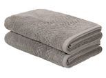Duschtücher OTTO HOME "Regona, Duschtücher 70x140cm, flauschig und weich, 500 gr/m²", grau, B:70cm L:140cm, Frottier, Frottier, Handtücher, Premium Handtücher mit Bordüre, Set, 100% Baumwolle, 5 Jahre Garantie