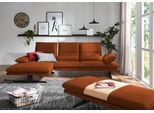 Ecksofa W.SCHILLIG "broadway, Designsofa mit tollem Sitzkomfort", braun (cognac z69), B:291cm H:94cm T:164cm, Longlife Xtra-Leder Z69: Das feinnarbige, gedeckte Softleder Z69 besticht durch seine außergewöhnliche Weichheit im trendigen »Vintage-Look«, Hautstärke 0, 9 - 1, 1 mm, Sofas, Ecksofa, Sitztiefenverstellung, Kopfteil- & Seitenteilverstellung, Breite 291cm