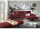 Ecksofa W.SCHILLIG "broadway, Designsofa mit tollem Sitzkomfort", rot (burgundy z69), B:291cm H:94cm T:164cm, Longlife Xtra-Leder Z69: Das feinnarbige, gedeckte Softleder Z69 besticht durch seine außergewöhnliche Weichheit im trendigen »Vintage-Look«, Hautstärke 0, 9 - 1, 1 mm, Sofas, Ecksofa, Sitztiefenverstellung, Kopfteil- & Seitenteilverstellung, Breite 291cm