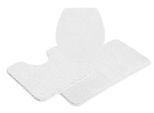 Badematte OTTO HOME "Inga, Badezimmer Teppich, Badvorleger" Gr. 11, weiß, H:20mm, Polyester, Badematten, Badematte, Badteppich, unifarben, weich, als halbrund und rechteckig erhältlich