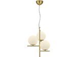 TRIO LEUCHTEN Pendelleuchte "Pure", weiß (messing weiß), 3, Ø 16cm H: 150cm, 1 Stk., Leuchten, Hängeleuchte, Hängelampe, Leuchtmittel tauschbar, Pendelleuchte