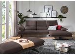 Ecksofa W.SCHILLIG "broadway, Designsofa mit tollem Sitzkomfort", braun (mocca s37), B:291cm H:94cm T:164cm, Stoff S37 (100% Polyester): Luxus-Microfaser in Lederoptik, Sofas, Ecksofa, Sitztiefenverstellung, Kopfteil- & Seitenteilverstellung, Breite 291cm