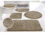 Badematte OTTO HOME "Inga, Badezimmer Teppich, Badvorleger" Gr. 12, beige (taupe), H:20mm, Polyester, Badematten, Badematte, Badteppich, unifarben, weich, als halbrund und rechteckig erhältlich