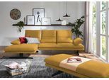 Ecksofa W.SCHILLIG "broadway, Designsofa mit tollem Sitzkomfort", gelb (kurkuma z69), B:291cm H:94cm T:164cm, Longlife Xtra-Leder Z69: Das feinnarbige, gedeckte Softleder Z69 besticht durch seine außergewöhnliche Weichheit im trendigen »Vintage-Look«, Hautstärke 0, 9 - 1, 1 mm, Sofas, Ecksofa, Sitztiefenverstellung, Kopfteil- & Seitenteilverstellung, Breite 291cm