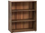 Regal FORTE "Tempra, Mehrzweckregal breit, Höhe 111,1cm, 2 Ablageböden", braun (old wood vintage), B:73,7cm H:85,5cm T:34,8cm, Holzwerkstoff, Regale, Regal, Breite 73,7 cm
